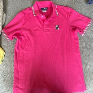 Psycho Bunny Pink Collard Shirt